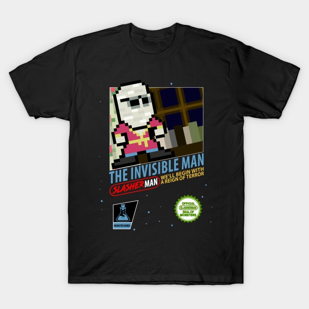 The Invisible Man Retro 8-Bit T-Shirt by WithoutYourHead